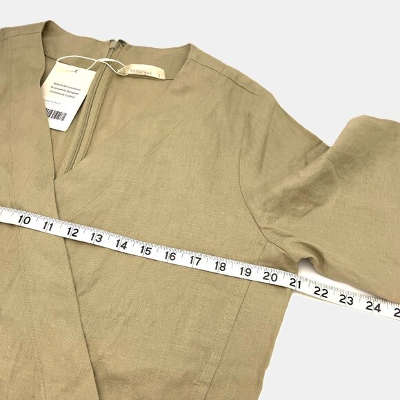 *EVERLANE Wrap Front Linen Jumpsuit Size 6 - Picture 10 of 15